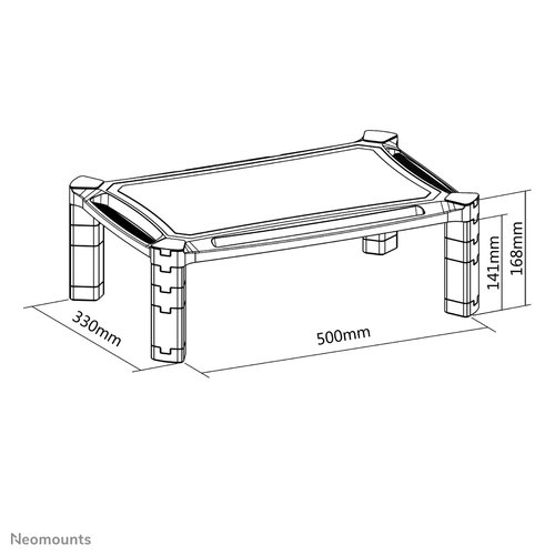 Neomounts NSMONITOR20 Monitor/laptopverhoger - hoogteverstelbaar - universeel