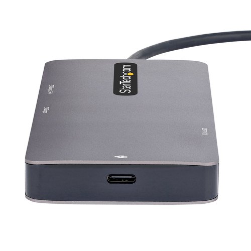 StarTech.com USB C Multiport Adapter, Dual HDMI Video, 4K 60Hz, 2 Port 5Gbps USB-A Hub, 100W Power Delivery Pass-Through, GbE, SD/MicroSD, 30cm Kabel, Travel Dock, Laptop Docking Station