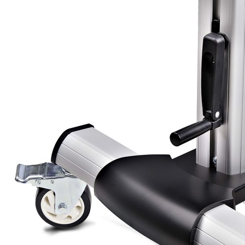 StarTech.com Verrijdbare TV Standaard op Wielen voor 60-100inch Flat Screens tot 100kg, In Hoogte Verstelbaar via Krukas, Mobiele Televisie Standaard/Trolley