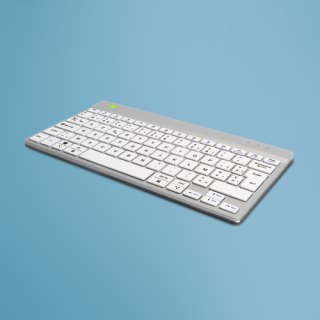 R-Go Tools Ergonomisch toetsenbord R-Go Compact Break, compact toetsenbord met pauzesoftware, AZERTY (BE), Bluetooth, wit