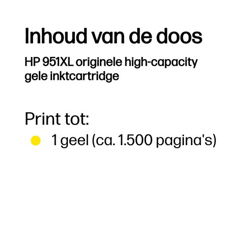 HP 951XL originele high-capacity gele inktcartridge