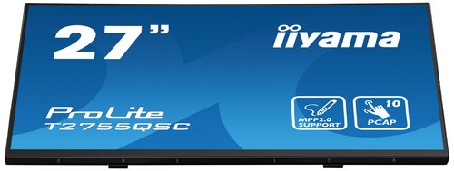 iiyama ProLite T2755QSC-B1 computer monitor 68,6 cm (27") 2560 x 1440 Pixels Quad HD LCD Touchscreen Zwart