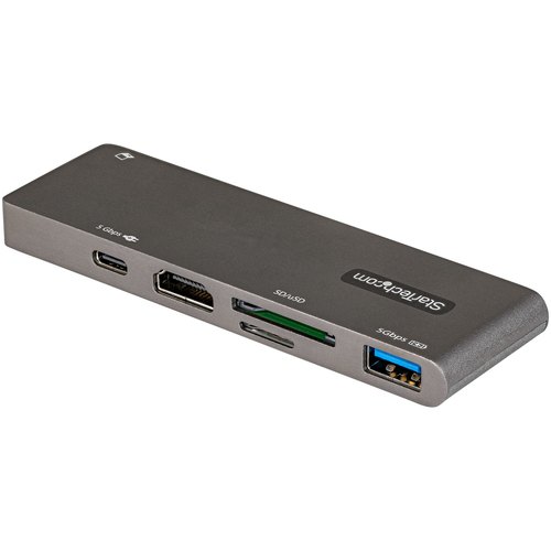 StarTech.com USB C Multiport Adapter voor MacBook Pro/Air - USB Type-C naar 4K HDMI, 100W Power Delivery Pass-through, SD/MicroSD Slot, 2-Port USB 3.0 Hub - Compacte USB-C Mini Dock