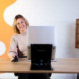 R-Go Tools Tablet- en laptopstandaard R-Go Riser Duo, geschikt voor 10-22 inch scherm, zwart