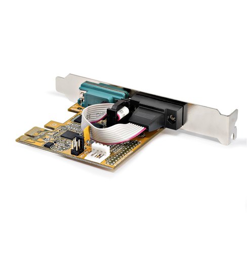 StarTech.com 2-Port PCI Express Seriële Interface Kaart, Dual Port PCIe naar RS232 (DB9) Seriële Kaart, 16C1050 UART, Low/Full Profile Beugels, COM Retentie, Voor Windows/Linux