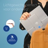 R-Go Tools Laptopstandaard R-Go Riser Flexible, verstelbare inklapbare laptopverhoger, ergonomisch, Hylite aluminium, zilver
