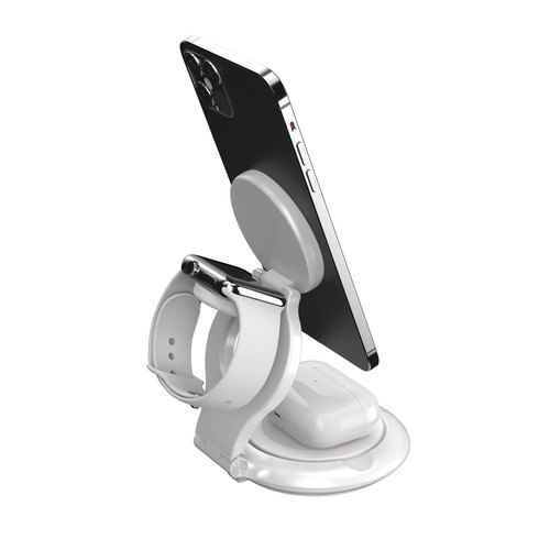 j5create Qi2 3-in-1 magnetisch opvouwbaar draadloos oplaadstation