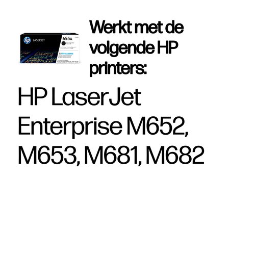HP Originele 655A zwarte LaserJet tonercartridge