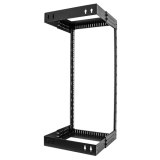 StarTech.com 2 Post 24U Heavy-Duty Wandmonteerbare Server Rack, 19" Open Frame Netwerk Rack met Verstelbare Diepte, Data Rack voor IT/AV/Patchpaneel/Computer Apparatuur, Incl Kooimoeren en Schroeven