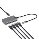 StarTech.com 4-Port USB-C Hub, 5Gbps, Bus Powered, USB-C naar 4x USB-A hub met Extra USB-C Voedingsingang, 30cm Host Kabel, Compacte Desktop/Laptop USB Hub