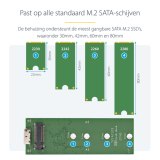 StarTech.com M.2 SSD behuizing voor M.2 SATA SSD - USB 3.1 (10Gbps) met USB-C kabel
