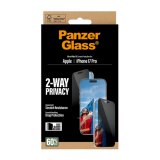 PanzerGlass ® 2-Way Privacy Screen Protector iPhone 17 Pro | Ultra-Wide Fit w. EasyAligner Doorzichtige schermbeschermer Apple 1 stuk(s)