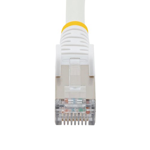 StarTech.com 5m CAT6a Ethernet Kabel, Wit, Low Smoke Zero Halogen (LSZH), 10GbE 500MHz 100W PoE++ Snagless RJ-45 S/FTP Netwerk Patch Kabel met Trekontlasting, Fluke Tested/ETL