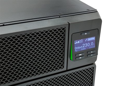 APC Smart-UPS On-Line SRT5KRMXLW-HW - 5kW/VA, hardwire 1 fase uitgang, rackmountable, Embedded NMC, 208V/230V