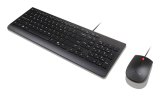 Lenovo 4X31R64434 toetsenbord Inclusief muis Thuis/Werk USB Frans, Duits, Zwitsers Zwart