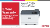 Xerox C320 A4 33 ppm draadloze dubbelzijdige printer PS3 PCL5e6/6 2 laden totaal 251 vel