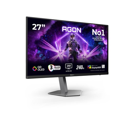 AOC G2 AG276UZD computer monitor 67,3 cm (26.5") 3840 x 2160 Pixels 4K Ultra HD OLED Zwart