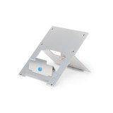 R-Go Tools Laptopstandaard R-Go Riser Flexible, verstelbare inklapbare laptopverhoger, ergonomisch, Hylite aluminium, zilver