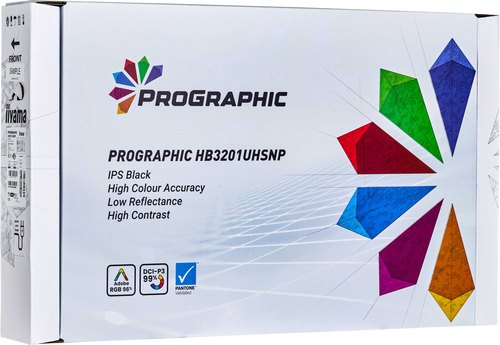 iiyama ProGraphic HB3201UHSNP-B1 computer monitor 80 cm (31.5") 3840 x 2160 Pixels 4K Ultra HD Zwart