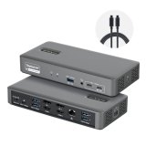 StarTech.com Dual Monitor USB-C Docking Station, 4K 60Hz, HDMI of DisplayPort, 96W Laptop Charging, Gigabit Ethernet, Universeel Smart Dock voor Windows en macOS
