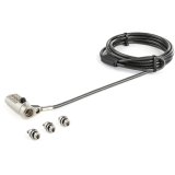 StarTech.com 2m Universeel Laptop Kabelslot met 4-cijfer Combinatieslot - 3-in-1 Security Lock voor apparaten met K-Slot, Nano K-Slot of Noble Wedge Slot - Anti-Diefstal Stalen Kabel
