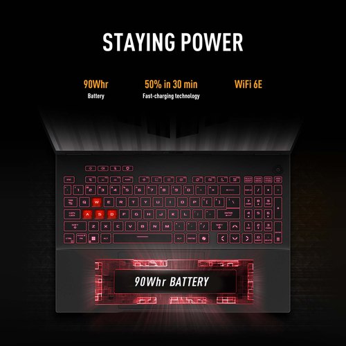 ASUS TUF Gaming A16 FA608UH-RV015W AMD Ryzen™ 7 260 Laptop 40,6 cm (16") WUXGA 16 GB DDR5-SDRAM 512 GB SSD NVIDIA GeForce RTX 5050 Wi-Fi 6E (802.11ax) Windows 11 Home Grijs AZERTY Belgisch