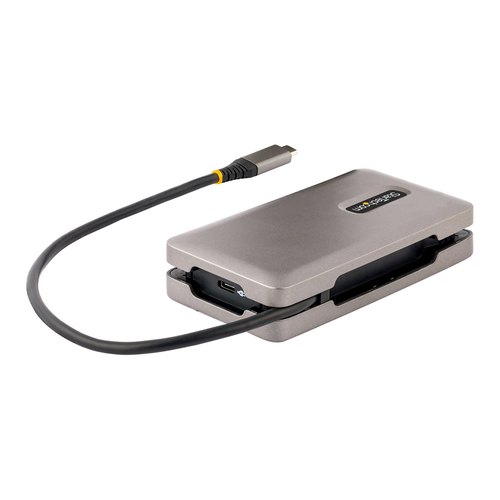 StarTech.com USB-C Multiport Adapter, 4K 60Hz HDMI 2.0b, HDR, USB 3.2 Gen 2 10Gbps Hub (2xUSB-C, 1xUSB-A), 100W PD Pass-Through, Mini Travel Dock, 30cm Kabel, Laptop Docking Station, USB Type-C Travel Adapter