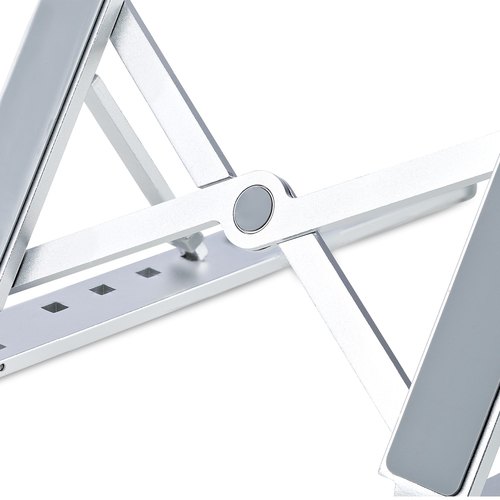 StarTech.com Inklapbare Laptopstandaard, Verstelbare Hoek, Ergonomische Laptophouder, Draagvermogen 10Kg, Ventileren/Kantelen/Verhogen, Aluminium Tablet/Laptop Steun/Riser/Staander
