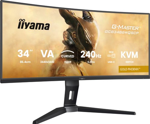 iiyama G-MASTER GCB3486WQSCP-B1 computer monitor 86,4 cm (34") 3440 x 1440 Pixels UltraWide Quad HD Zwart