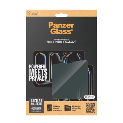 PanzerGlass ® 2-Way Privacy Screen Protector ® iPad Pro 11'' (2024-2025) | Ultra-Wide Fit Doorzichtige schermbeschermer Apple 1 stuk(s)