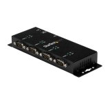 StarTech.com 4-poort USB naar DB9 RS232 Seriële Adapter Hub – Industrieel DIN-rail en Wandmontage