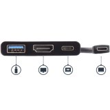 StarTech.com USB-C multiport adapter met HDMI USB 3.0 poort 60W PD zwart