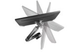 Manhattan Bureaubeugel voor TV’s en monitoren (Volledig Verstelbaar met veer), voor schermen 13"–27", met tafelklem of bladdoorvoer, VESA-compatibiliteit: 75x75 en 100x100 mm (controleer de afmetingen van de vier montagegaten aan de achterzijde), max. 9 kg, zwart