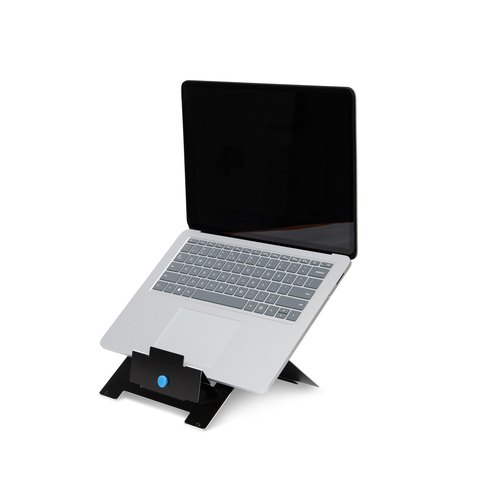R-Go Tools Laptopstandaard R-Go Riser Flexible, ergonomisch, verstelbare inklapbare laptopverhoger, Hylite aluminium, zwart