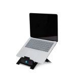 R-Go Tools Laptopstandaard R-Go Riser Flexible, ergonomisch, verstelbare inklapbare laptopverhoger, Hylite aluminium, zwart