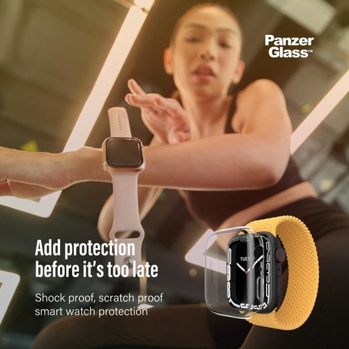 PanzerGlass ® Full body Case Black Apple Watch SE 3 | SE | 6 | 5 | 4 | 44mm Doorzichtige schermbeschermer 1 stuk(s)