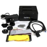 StarTech.com Dual-Bay USB 3.0 naar SATA en IDE HDD Docking Station, 5 Gbps Hard Drive Dock, Externe 2.5/3.5" SATA I/II/III en IDE (40 pin) SSD/HDD Docking Station, Hot-Swap Hard Drive Bays, Top-Loading