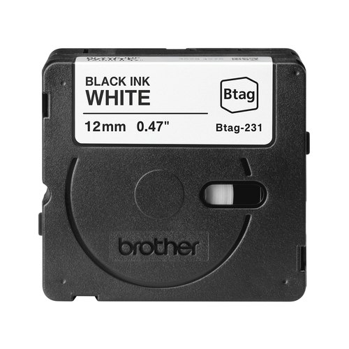 Brother BTAG-231 labelprinter-tape Zwart op wit