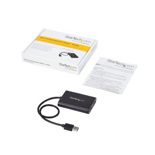 StarTech.com USB-naar-Dual DisplayPort-adapter - 4K 60Hz - USB 3.0 (5 Gbps)