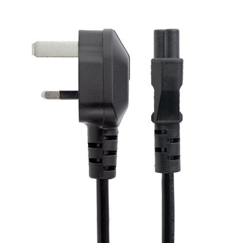 StarTech.com 1m UK Laptop Stroomkabel, BS 1363 to C5 (Clover Leaf), 2.5A 250V, 18AWG, UK Laptop Vervangkabel, Printer Voedingskabel, Laptop Lader Kabel / Laadkabel