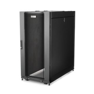 StarTech.com 4 Post 25U Netwerkkast, Vergrendelbare 19" Patchkast voor Computer / AV / IT / Data Apparatuur, Server Rack voor Bureau/Thuis met Wielen & Verstelbare Montagerails