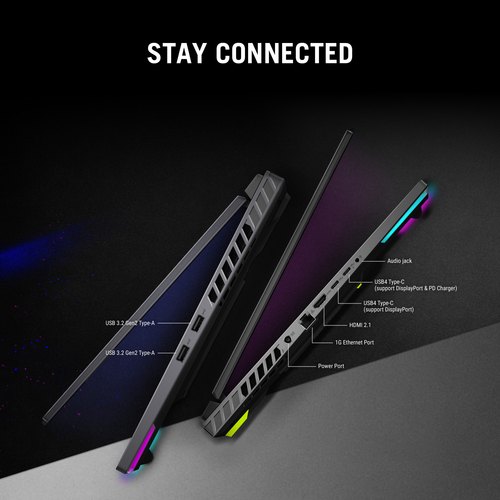 ASUS ROG Strix G16 G614PM-RV231W AMD Ryzen™ 9 8940HX Laptop 40,6 cm (16") WUXGA 32 GB DDR5-SDRAM 1 TB SSD NVIDIA GeForce RTX 5060 Laptop GPU Wi-Fi 6E (802.11ax) Windows 11 Home Grijs, Groen AZERTY Belgisch