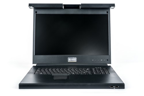 Vertiv Avocent LRA185KMM8D-205 rack console 48,3 cm (19") 1366 x 768 Pixels Kunststof, Staal Zwart 1U