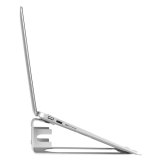 StarTech.com Laptopstandaard - 2-in-1 Laptopverhoger / Verticale Laptopsteun - Ideaal voor Ultrabooks & MacBook Pro/Air - Ergonomische Laptophouder met Ideale Kijkhoek - Zilver, Aluminum
