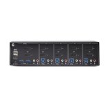 StarTech.com 4-Port Dual-Monitor DisplayPort KVM Switch, 4K 60Hz, 2x USB 5Gbps Hub Ports, 2x USB 2.0 HID Ports, Hotkey/Drukknop Schakeling, TAA Compliant, 3.5mm Audio, HDCP