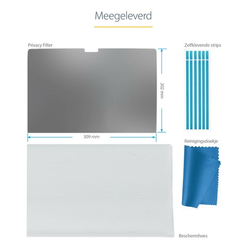 StarTech.com 14-inch MacBook Pro M1 M2 M3 M4 Flip-Over Laptop Privacy Filter, Blauw Licht Filter, Dubbelzijdig, Anti-Reflectie Mat of Glanzend