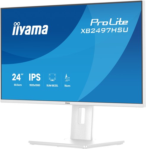 iiyama ProLite XB2497HSU-W1 computer monitor 60,5 cm (23.8") 1920 x 1080 Pixels Full HD LED Wit