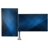 StarTech.com Dual Monitor Arm, Premium Scharnierende Bureau Monitor Beugel voor VESA Schermen tot 30" (10kg), Monitorsteun met Verstelbare Hoogte, Draaien/Kantelen/Zwenken, Klem/Doorvoertule, Zilver