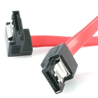 StarTech.com 45cm Latching SATA naar Haakse SATA Serial ATA Kabel - SATA Kabel met Rechte Hoek - SATA 6Gbps
