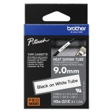 Brother HSE-221E labelprinter-tape Zwart op wit